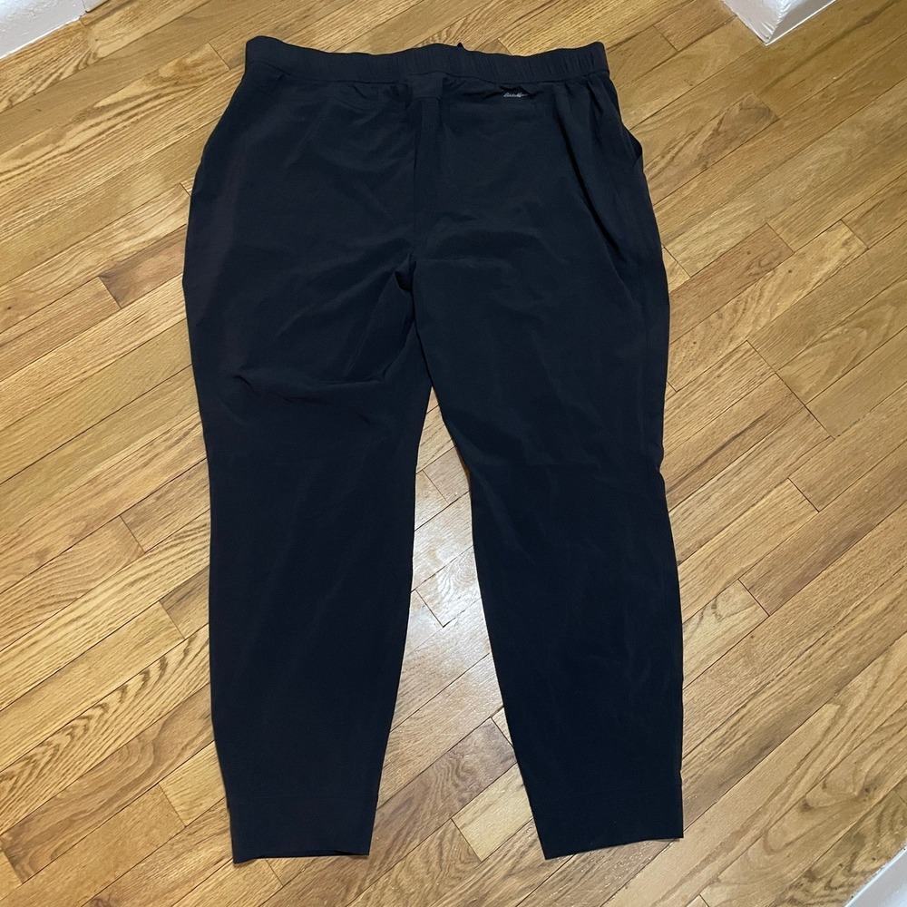 Eddie Bauer Women 2XL Tall Black Pull On Hiking Jogger Pants Stretch Lightweight - Picture 7 of 7